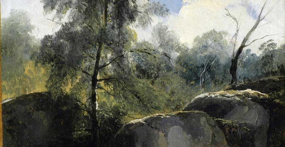 Les Peintres sur le motif dans la forêt de Fontainebleau